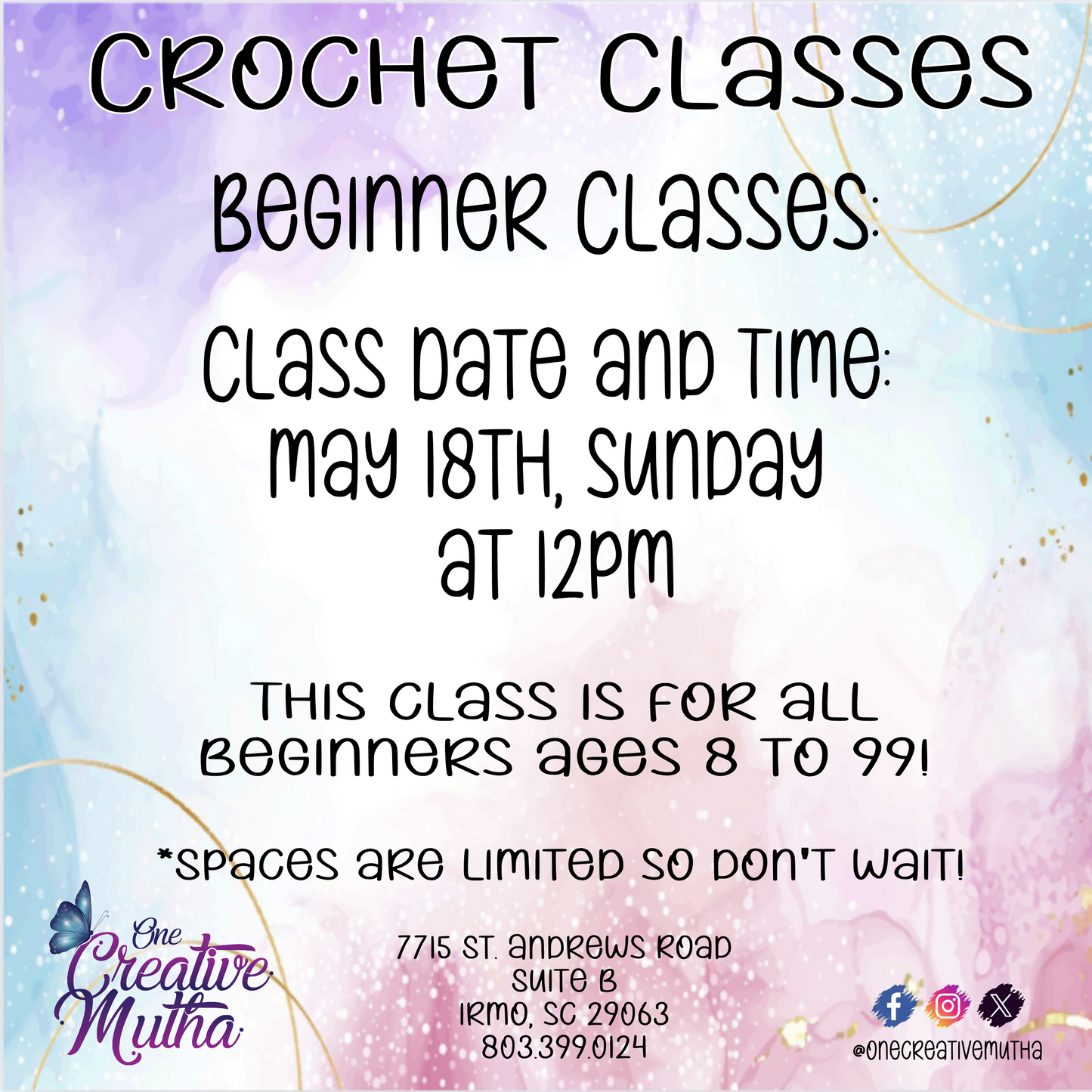Crochet Class | May 18th Sunday @ 12pm