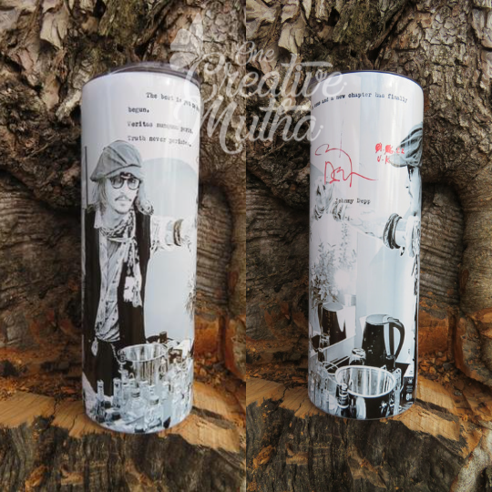 Johnny Depp Letter Tumbler