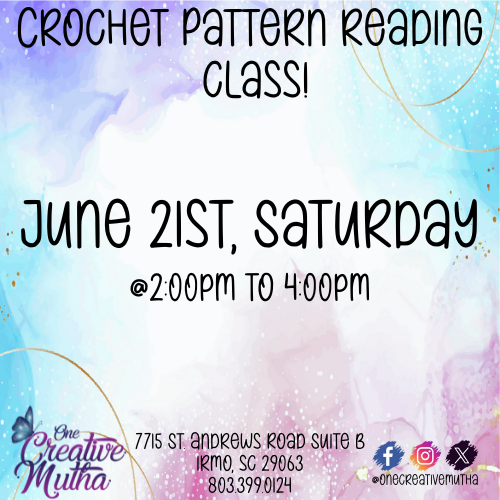 Crochet Pattern Class- Day 1