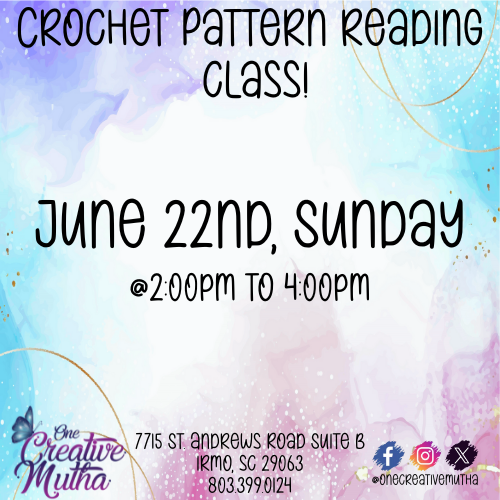 Crochet Pattern Class- Day 2