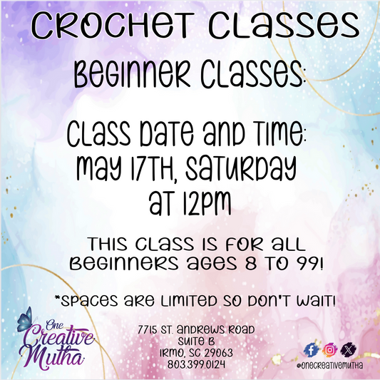 Crochet Class | March 23rd Sunday @ 12pm