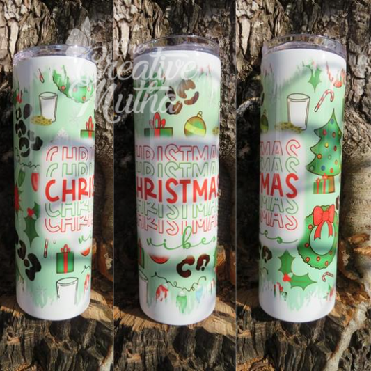 Christmas Green Tumbler 30oz